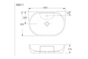 Раковина накладная beWash Bogen 60 бежевый - 3