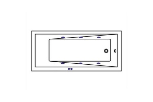 Ванна акриловая WHITECROSS Wave Soft 170x75 с гидромассажем белый - бронза - 2