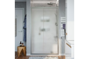 Душевая дверь в нишу STWORKI Стокгольм DE019D2150200 150 см профиль хром матовый, стекло матовое