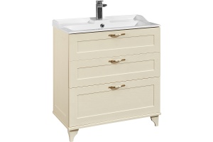 Тумба с раковиной напольная Aquaton Леон 80 бежевый