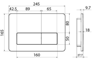 Кнопка смыва IDDIS Unifix хром матовый UNI80M0i77 - 3