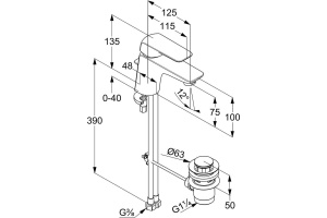 Смеситель для раковины Kludi Ameo хром (410290575) - 2