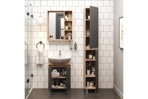 Комплект мебели Onika Милтон 50 серый с светлым деревом