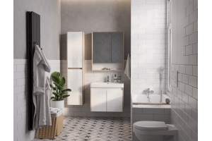 Комплект мебели Aquaton Сканди Doors 70 белый - светлое дерево