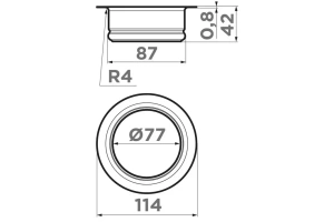 Сменная горловина для измельчителя Omoikiri Nagare Slim античная латунь (4956688) - 2