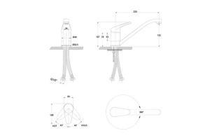 Смеситель Kaiser County 66233-1 для кухонной мойки, бежевый - 2