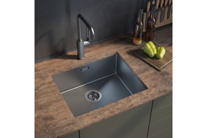 Мойка, нерж. сталь, универсального монтажа, графит - 3