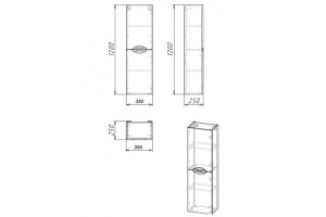 Шкаф-пенал Stella Polar Кэтрин 35 белый - 3