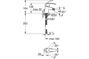 Смеситель Grohe Eurosmart New 32927002 для биде - 2
