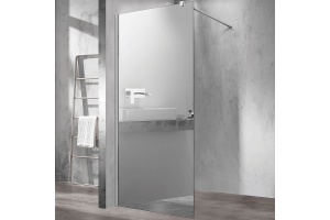 Душевая перегородка Vincea Walk-In 90х200 хром стекло зеркальное