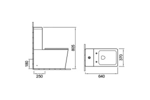 Чаша для напольного унитаза Vincea Q-Line белая с сиденьем микролифт без бачка - 3