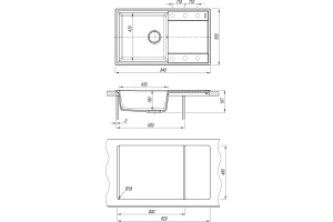 Мойка Flortek Консул 840, жасмин FS  - 3