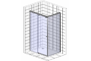 Душевой уголок BelBagno Uno AH 1 120/80 C Cr - 3