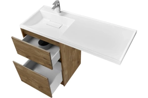 Тумба с раковиной Aquaton Лондри 60 светлое дерево - 3