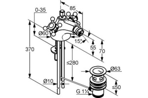 Смеситель для биде Kludi Adlon хром (512110520) - 2