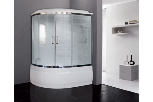 Душевая кабина Royal Bath 150х100 правая хром стекло матовое с гидромассажем - 2