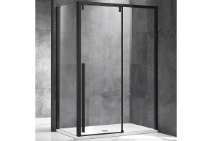 Душевой уголок Vincea Lugano 130х80 черный стекло прозрачное