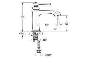 Swedbe Terracotta Art Смеситель для раковины, 2500 - 2