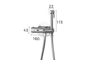 Термостатический смеситель с гигиеническим душем Gappo G7290 - 2