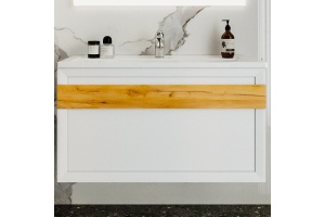 Тумба под раковину Бриклаер Берлин 100 белый глянец (4627125416095)