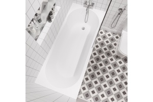 Акриловая ванна STWORKI Хельсинки 170x70 с каркасом, прямоугольная, российская, пристенная, встраиваемая - 2