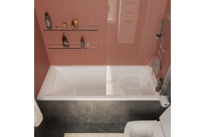 Акриловая ванна STWORKI Стокгольм 175x75 с каркасом, прямоугольная, российская, пристенная, встраиваемая - 3