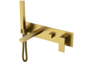 Смеситель для ванны с душем Boheme Qubic бронза матовый