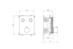 Смеситель для душа встраиваемый Excellent Krotos хром - 3