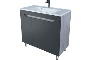 Тумба под раковину Stella Polar Абигель 90 серый