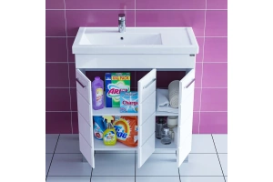 Тумба с раковиной напольная СанТа Омега 80 белый - 2