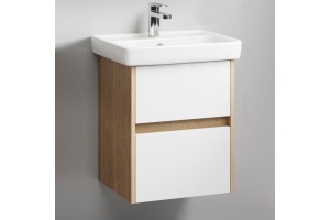 Тумба для комплекта Aqwella City 50 дуб балтийский, подвесная, 2 ящика