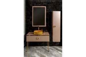 Шкаф - пенал Armadi Art Lucido 35 розовый - 2