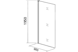 Боковая стенка Good Door Galaxy SP-90-C-B профиль черный - 3