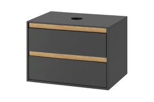 Тумба под накладную раковину Excellent Tuto 80 серый - светлое дерево 