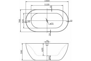 Акриловая ванна BelBagno BB27 - 2