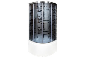 Душевая кабина DETO BM4590GM+ELBLACK с высоким поддоном, с сиденьем - 2