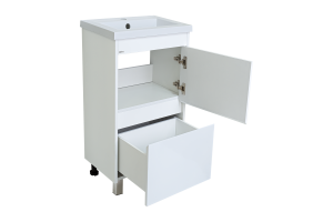 Тумба под раковину Misty Алиса 40 белая глянцевая - 2