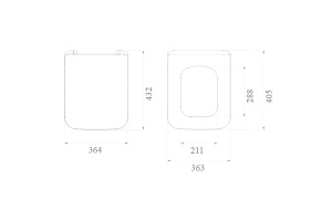 Сиденье для унитаза Boheme Vogue белое с петлями хром - 2