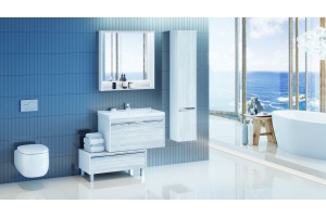 Зеркало-шкаф Aquaton Капри 80 с подсветкой белый-светлое дерево - 3