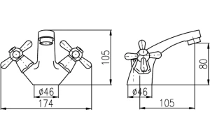 Смеситель для раковины Rav Slezak Morava хром - 2