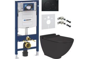 Комплект  Унитаз подвесной STWORKI Rotenburg SWH52 безободковый + Система инсталляции для унитазов Geberit Duofix UP 320 111.300.00.5 + 115.770.DW.5