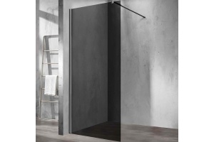 Душевая перегородка Vincea Walk-In 100х200 вороненая сталь стекло тонированное