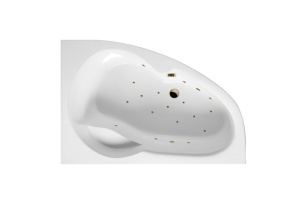 Ванна акриловая Excellent Newa Relax R 160х95 с гидромассажем белый - бронза