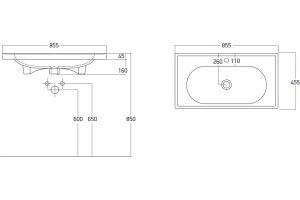 Раковина STWORKI 85 18085-KL - 2