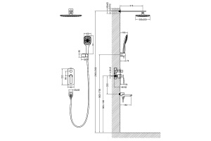 Душевая система встроенная Timo Helmi хром белый - 2