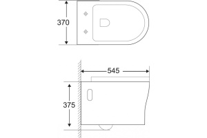 Унитаз подвесной BelBagno Ancona BB1224CHR безободковый - 3