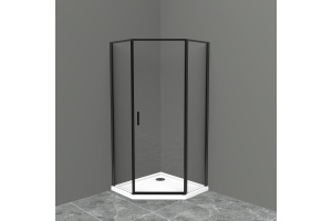 Душевой уголок BelBagno UNO 100х100 черный матовый (UNO-195-P-2-100-C-Cr)