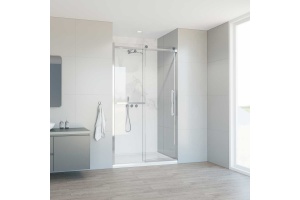 Душевая дверь в нишу Vincea Como Soft 130х195 профиль хром стекло прозрачное 