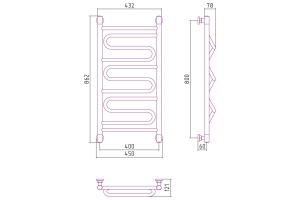 Полотенцесушитель водяной ДР 