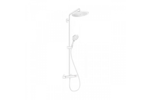 Душевая система 9 л/мин с термостатом и ручным душем Hansgrohe Showerpipe 280 1jet EcoSmart Raindance Select S 120 3jet 26891700 белый